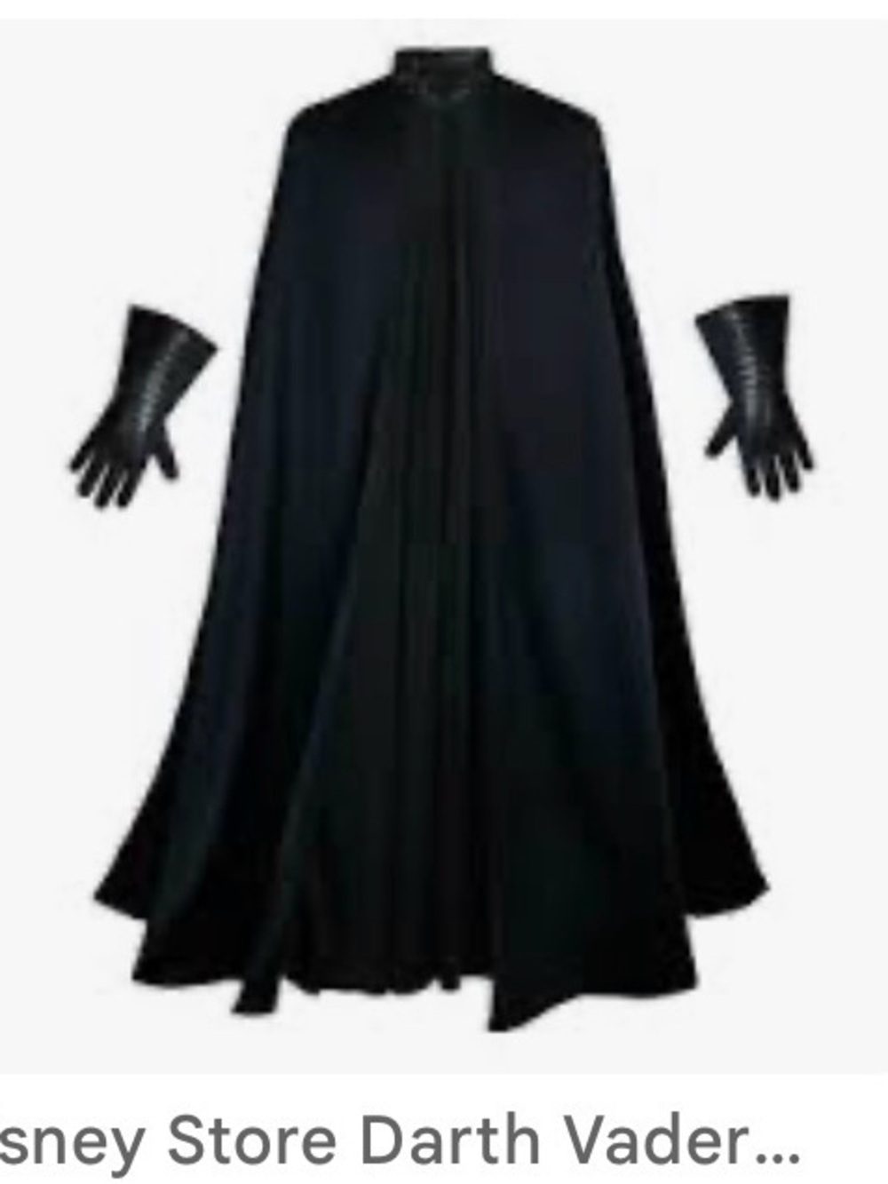 Disney Store Darth Vader costume Adult Accessory Set - cape and gloves